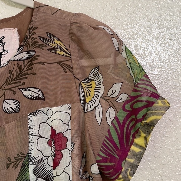 Lucca baby doll short sleeves floral print mini dress - Picture 5 of 15